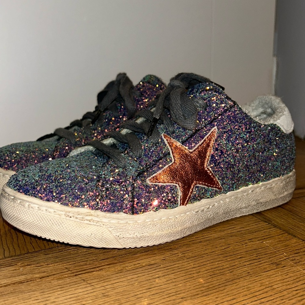 The Shoe Box Italian Star Glitter Sneakers